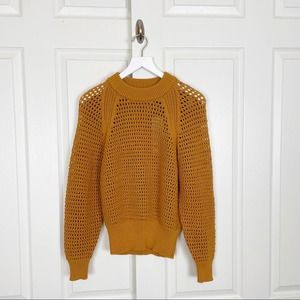Uniqlo Mustard Crew Neck Sweater